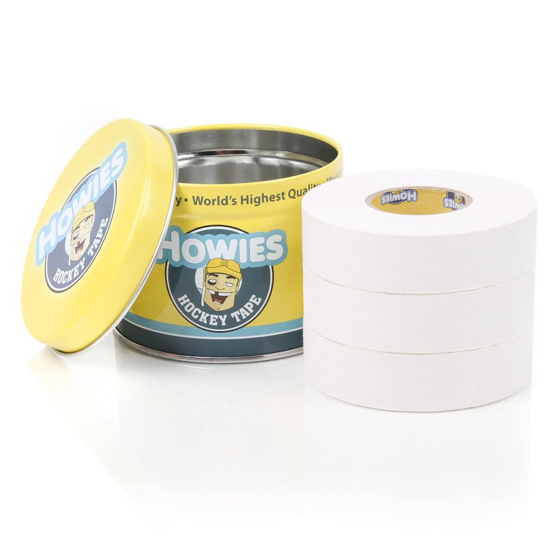 Howies 3 عبوات من شريط القماش الفاخر أو شريط الساق من Howies، 3 عبوات تختار الألوان - قماش (1 بوصة × 25 ياردة طويلة) شفاف/بولي (1 بوصة × 30 ياردة) مع شريط قصدير مجاني ((3) أبيض) - Image 1